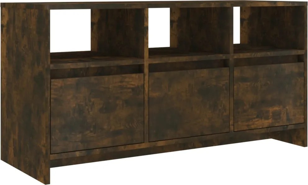 vidaXL Comodă TV, stejar fumuriu, 102x37,5x52,5 cm, lemn prelucrat