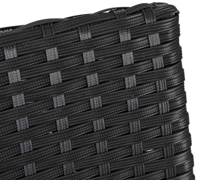 JAKS Mobilier din ratan negru Kent