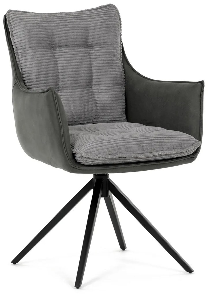 Set de scaune de sufragerie cu mecanism deîntoarcere DCH-D1345 GREY2, 2 buc.