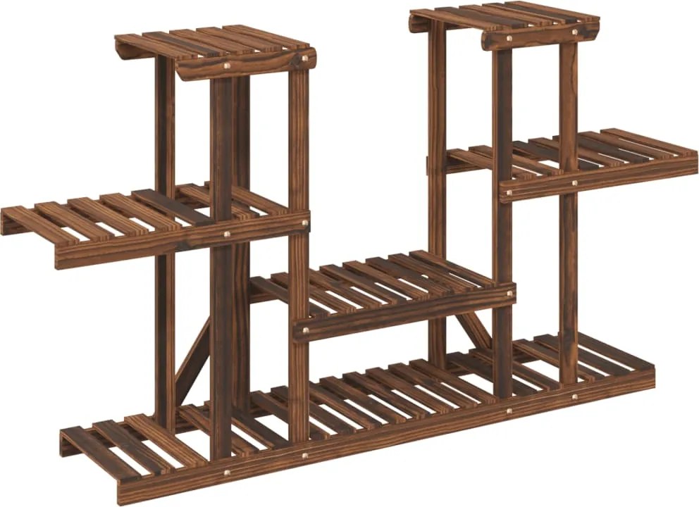 vidaXL Suport pentru flori, 110x25x73 cm, lemn masiv de brad