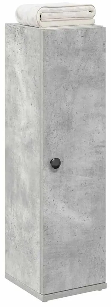 vidaXL Dulap de baie cu suport role, gri beton, 20,5x22x72 cm