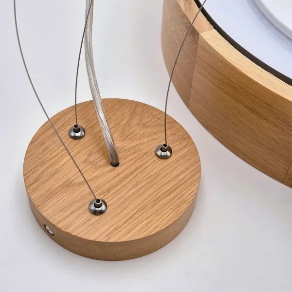 Brilagi - Lustru LED RGBW reglabil CARVALHO, 3x E27/9W/230V, Wi-Fi, stejar, Ø 47,5 cm