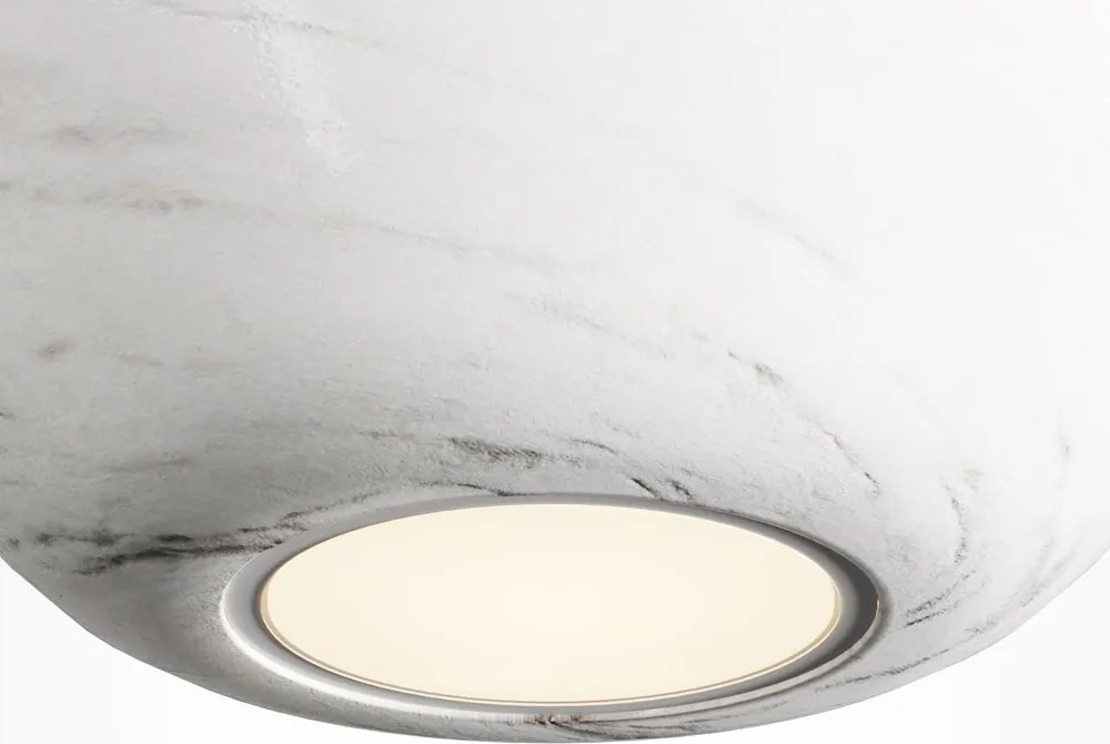 Lustra, Pendul minimalist sfera piatra alba Texture