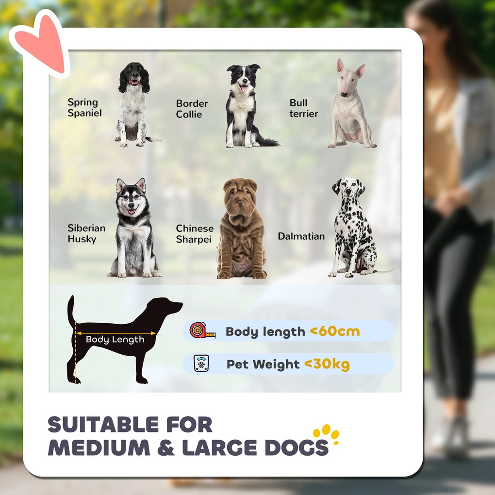 PawHut Cărucior Pliabil pentru Câini cu 4 Roți, Intrări cu Fermoar și Ferestre din Plasă, 112x65x100 cm, Gri | Aosom Romania