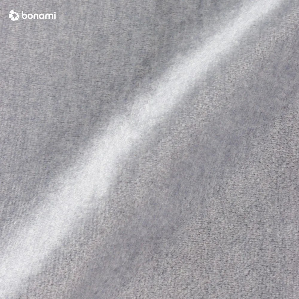 Colțar gri extensibil/cu spațiu de depozitare cu tapițerie din catifea (cu colț pe partea stângă/în formă de ”L”) Laurence – ELTAP