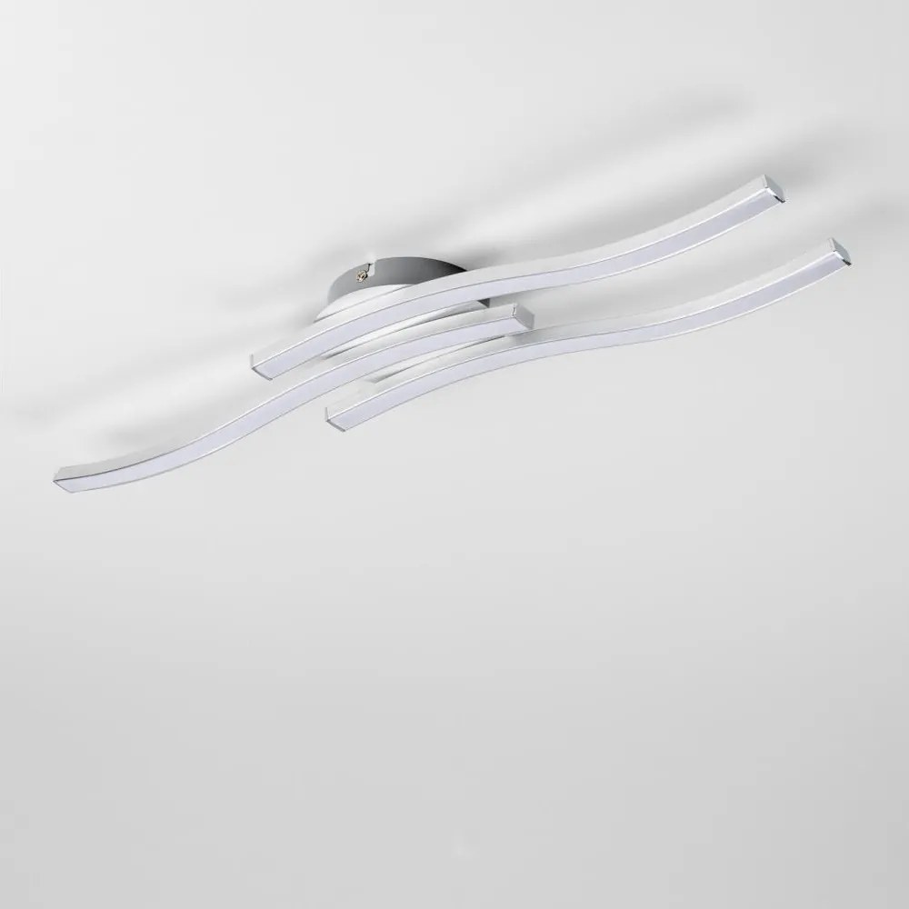 Plafonieră LED 3 x 6W, 230V, 3000K, argintie