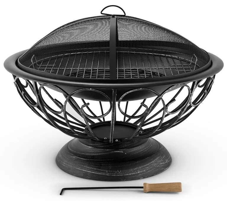 Grill protecție vatră Oțel Tulip castron foc 75cm Ø