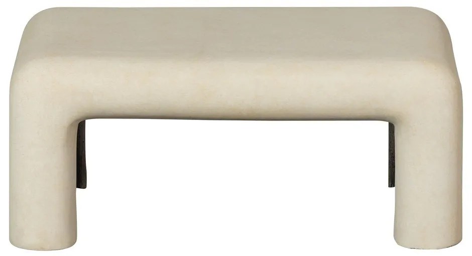 Măsuțe de cafea crem 2 buc. cu aspect de piatră 42x92 cm Stani – WOOOD