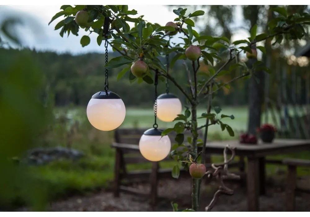 Set de 3 decorațiuni luminoase de exterior Star Trading Globus, ø 10 cm