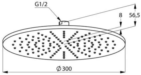 Dus fix Kludi A-QA slim, 300 mm - 6433005-00