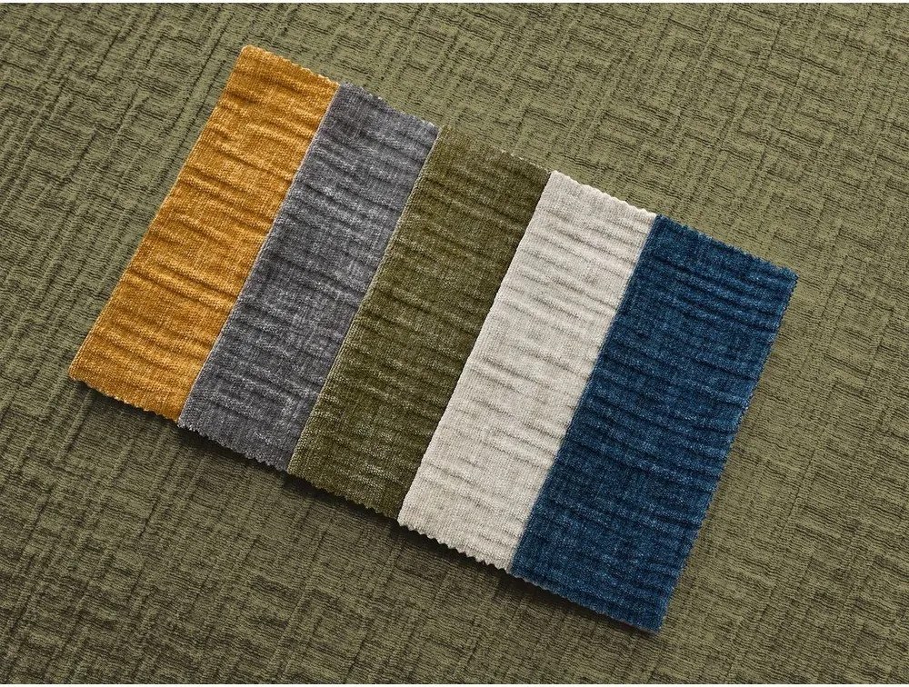 Canapea verde pentru dormitul zilnic/extensibilă cu tapițerie din chenille 220 cm Hugo – Bobochic Paris