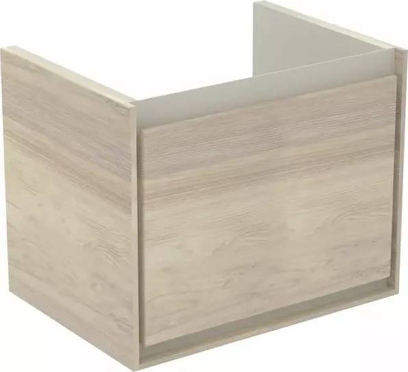 Dulap suspendat pentru lavoar maro deschis lemn Ideal Standard Connect Air 50 cm