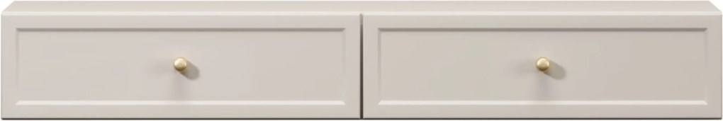 Consolă / măsuță toaletă suspendatăă Lorini 100 cm cu sertare - cașmir / mânere aurii