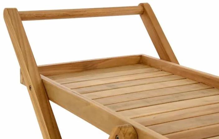 DIVERO cărucior de servit din lemn de tec