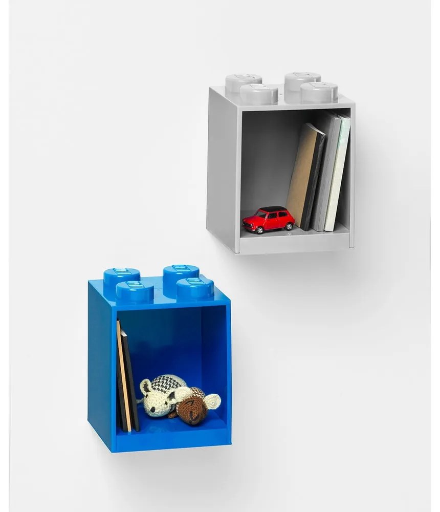 Raft de perete pentru copii LEGO® Brick 4, gri