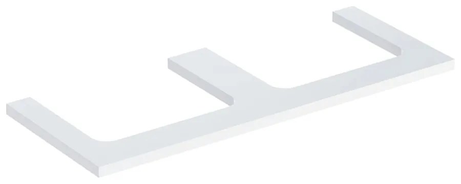 Blat pentru lavoar Geberit One cu decupaj dublu alb lucios 120 cm