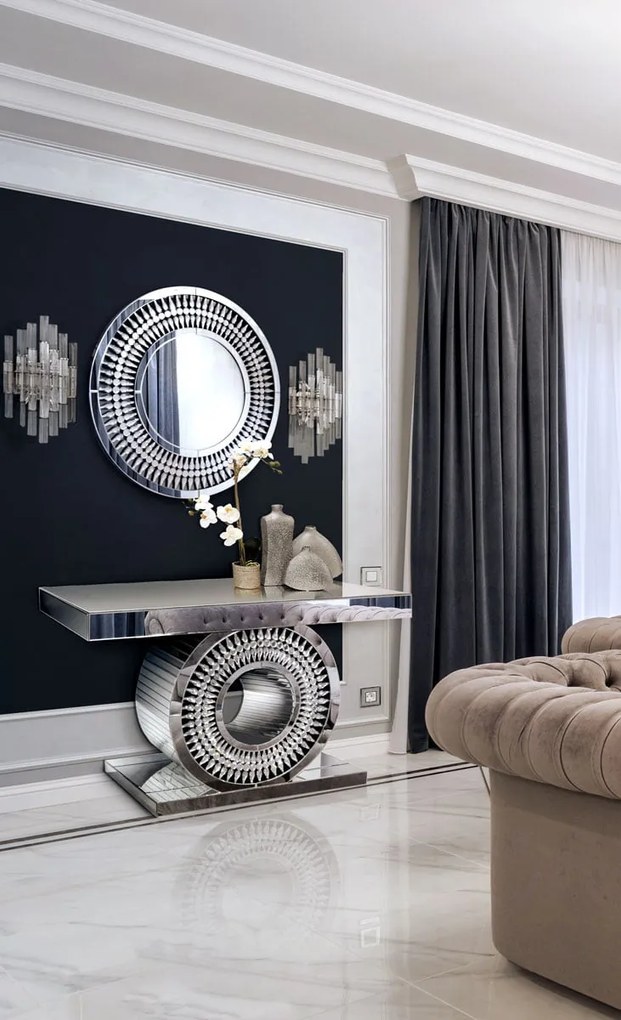 Consola Marzano silver – H80 cm