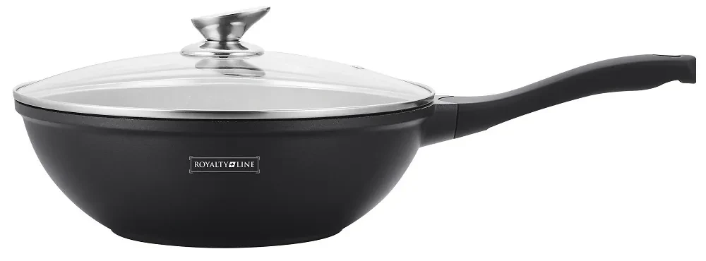 Tigaie Wok cu capac, marmorata 32 cm RL BW32-ML Royalty Line