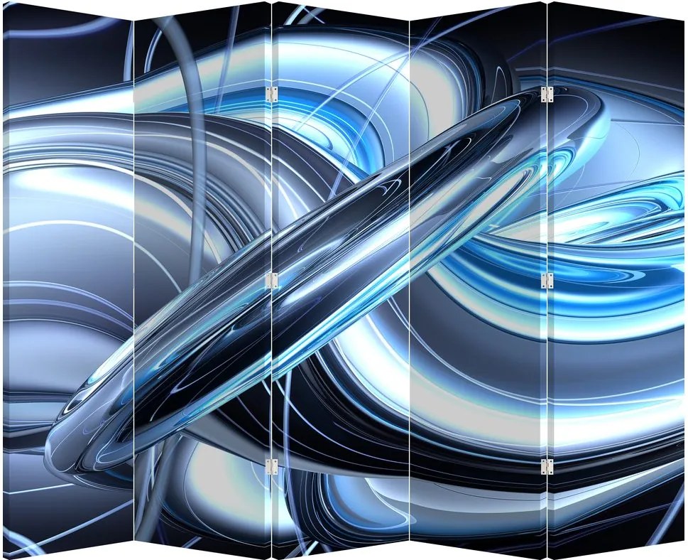 Paravan - Abstracție albastră (210x170 cm)