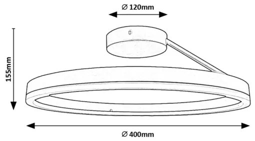 Rabalux 71302 - Lampă de tavan ISAURE LED, 24 W, 230 V