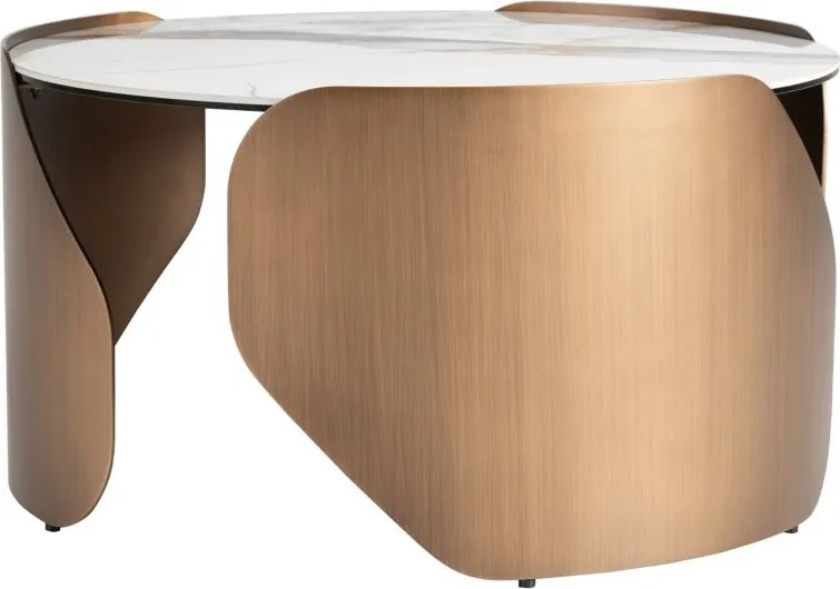 Masuta de cafea design LUX Porcelain Marble 80cm