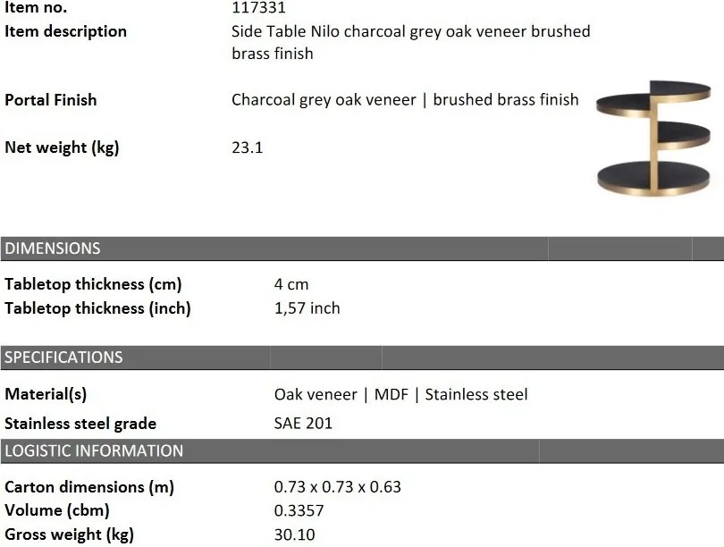 Masuta laterala design LUX Nilo