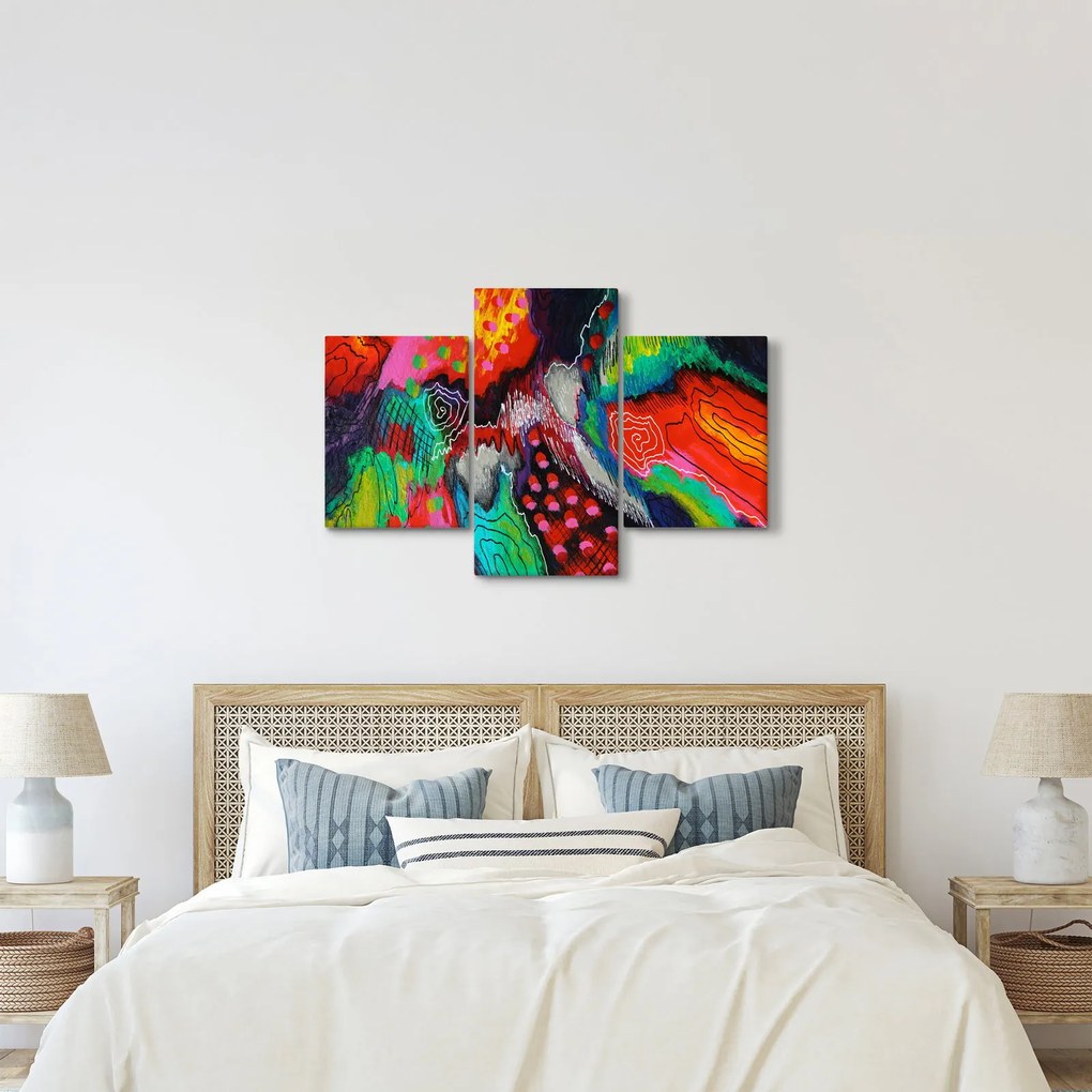 Tablou abstract - culori (90x60 cm)