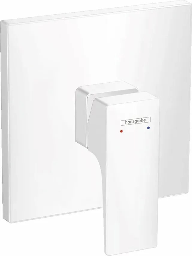 Baterie dus incastrata Hansgrohe Metropol alb mat