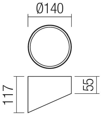 Redo 01-1630 - Spot LED UTO, 18W/230V, Ø 14 cm, negru