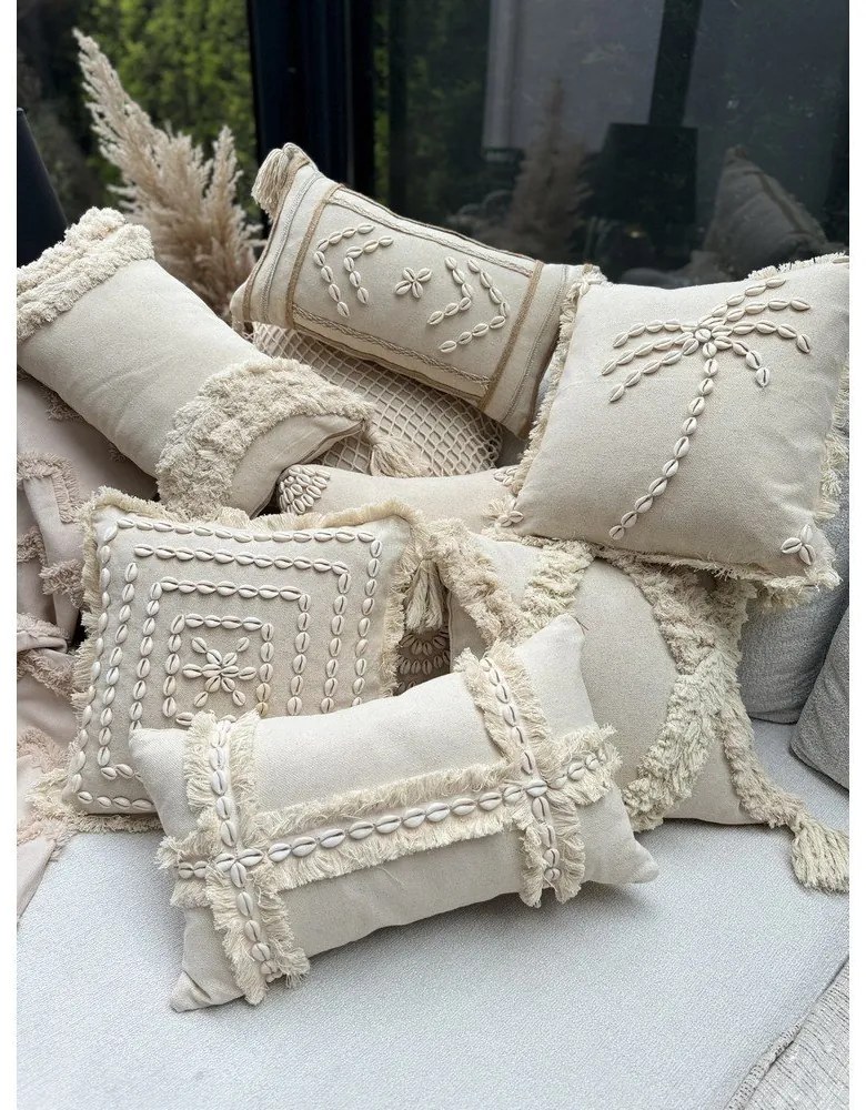 Față de pernă din bumbac 43x43 cm Seashells – Mioli Decor