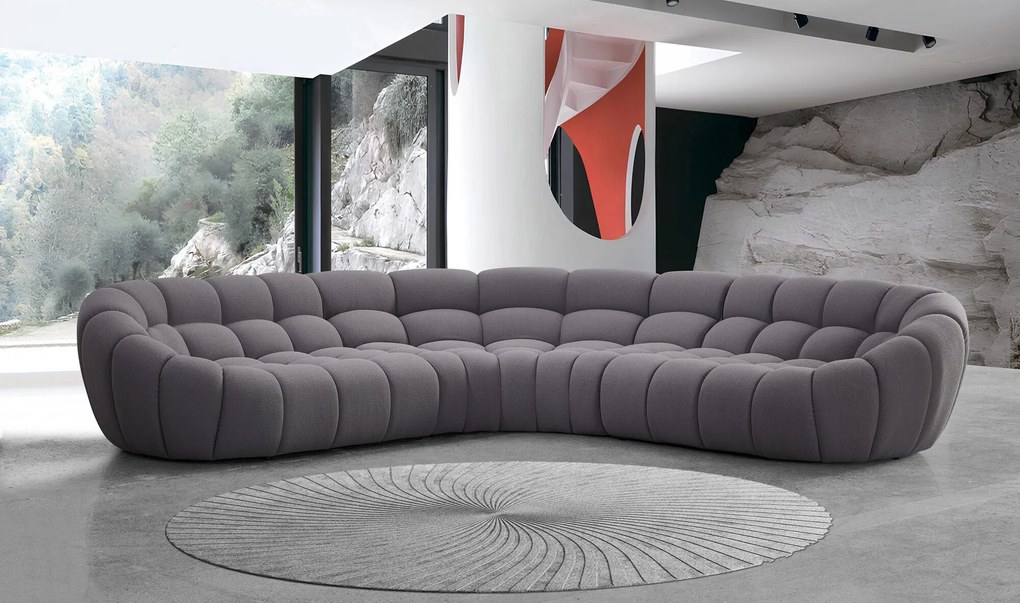 Canapea semirotunda dumonde cu șezut confortabil din spumă HR Bubble 375x120 cm