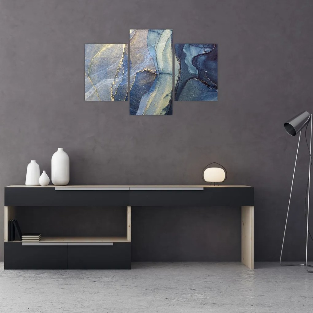 Tablou - Abstracție cu cerneală cu alcool (90x60 cm)