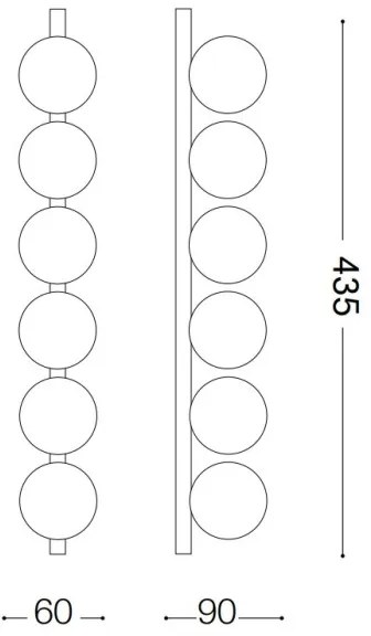 Plafonieră LED Ideal Lux PING PONG 6xLED/3W/230V CRI 90 negru