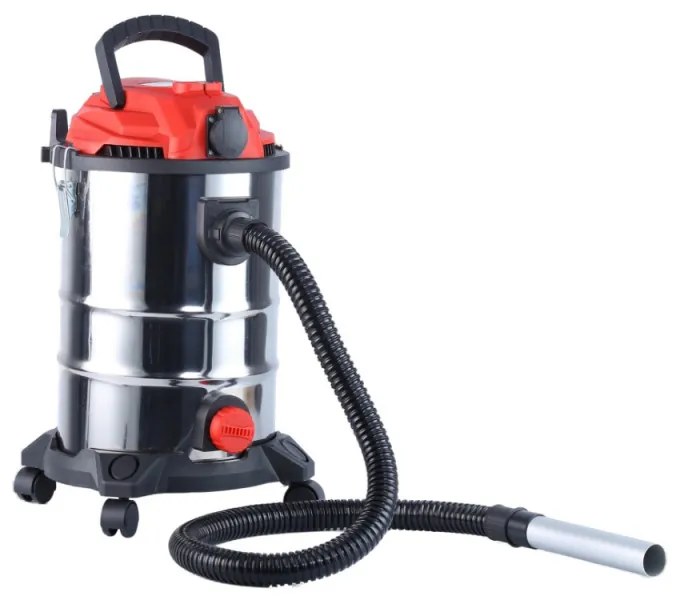 Aspirator industrial Camry CR 7045, 3400W, 20 kPa, Uscat si umed, 4 filtre, 25L, Inox/Rosu