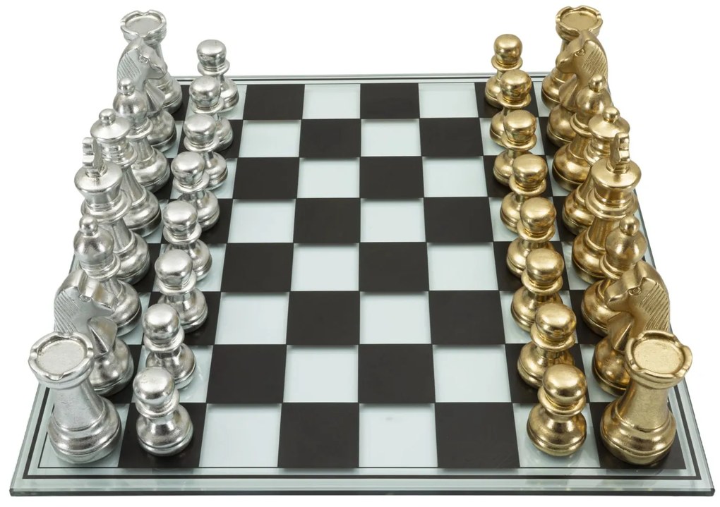 Mauro Ferretti Set Tabla De Sah Negru/Alb Cm 50,5X50,5X12 | Aosom Romania