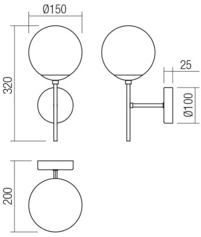Lampă de perete Redo 01-2942 MUNDI 1xE14/28W/230V cupru