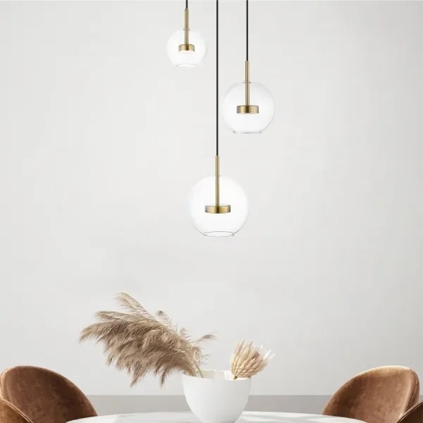 Lustră LED pe cablu Zuma Line P0428-03L-L4AC ENCELADUS 3xLED/5W/230V auriu