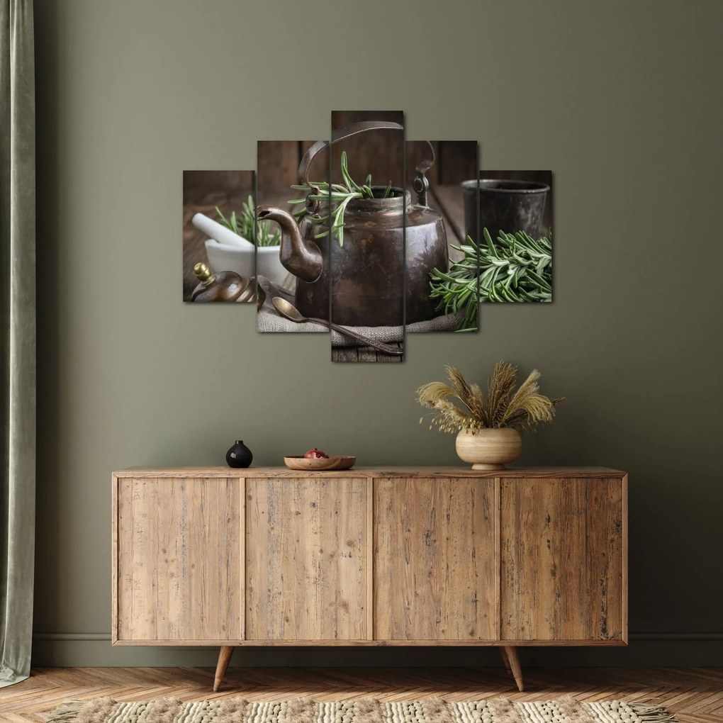 Tablou - Ceainic cu rozmarin (150x105 cm)