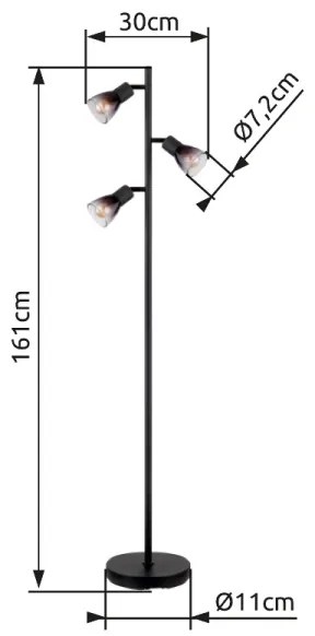 Lampadar Globo 54312-3S SATELLA 3xE14/25W/230V