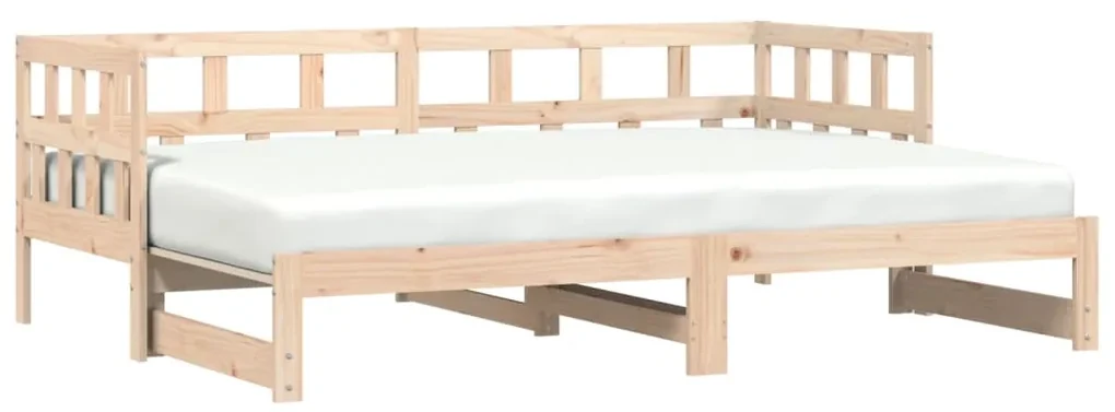836210 vidaXL Pat de zi cu extensie, 90x190 cm, lemn masiv de pin