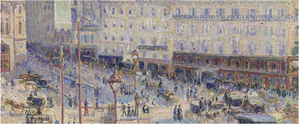Tablou - Camille Pissarro, The Place du Havre, reproducere (120x50 cm)