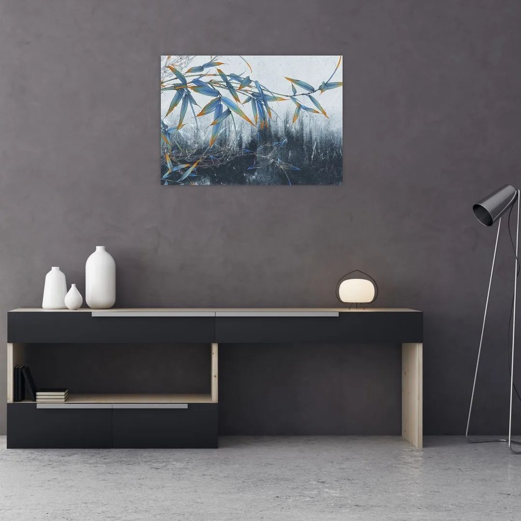 Tablou - Bambus pe perete (70x50 cm)