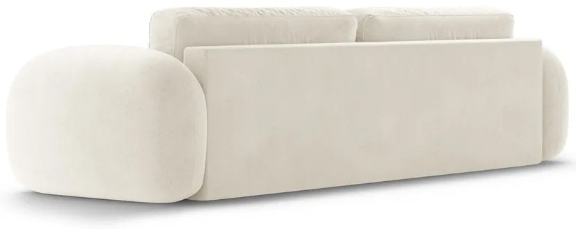 Canapea crem extensibilă/cu spațiu de depozitare cu tapițerie din catifea 262 cm Tonale – Cosmopolitan Design