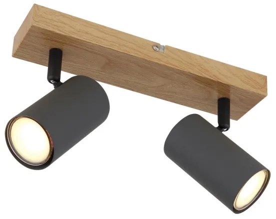 Spot ROBBY 2xGU10/35W/230V gri/maro Globo 57911-2G