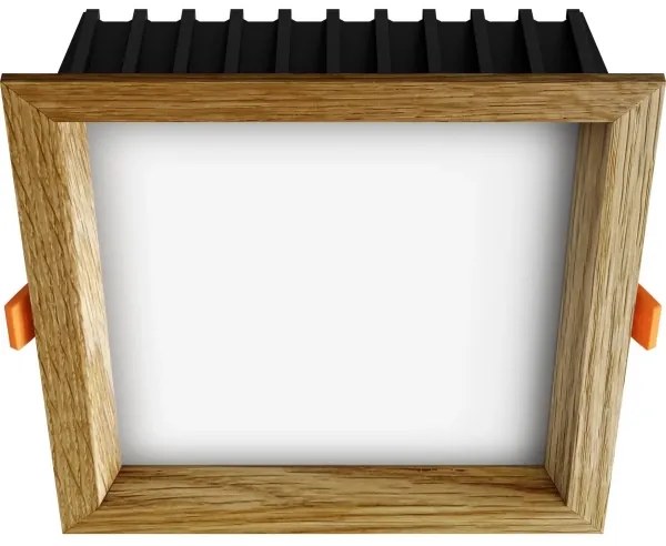 Corp de iluminat LED încastrat SQUARE LED/12W/230V 3000K 17x17 cm lemn masiv stejar APLED
