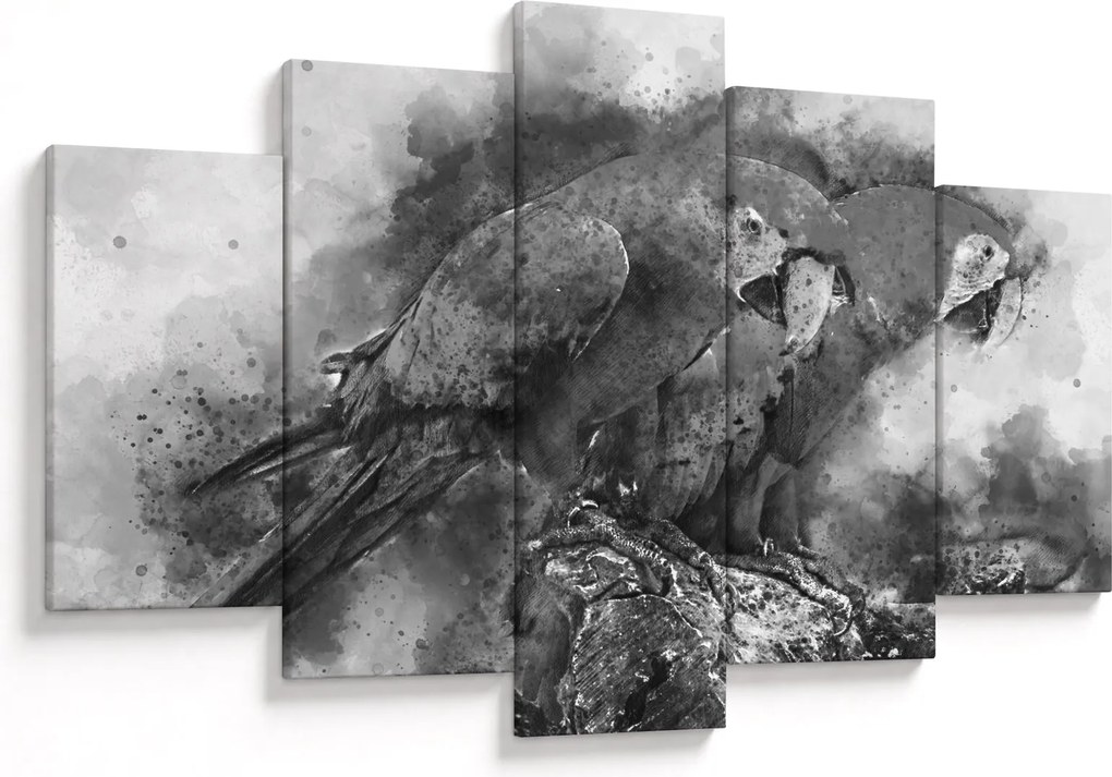 Tablou - Acuarelă papagali (150x105 cm)