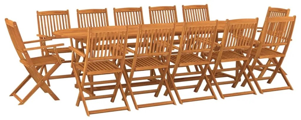 3086979 vidaXL Set mobilier de grădină 13 piese 280x90x75cm, lemn masiv acacia