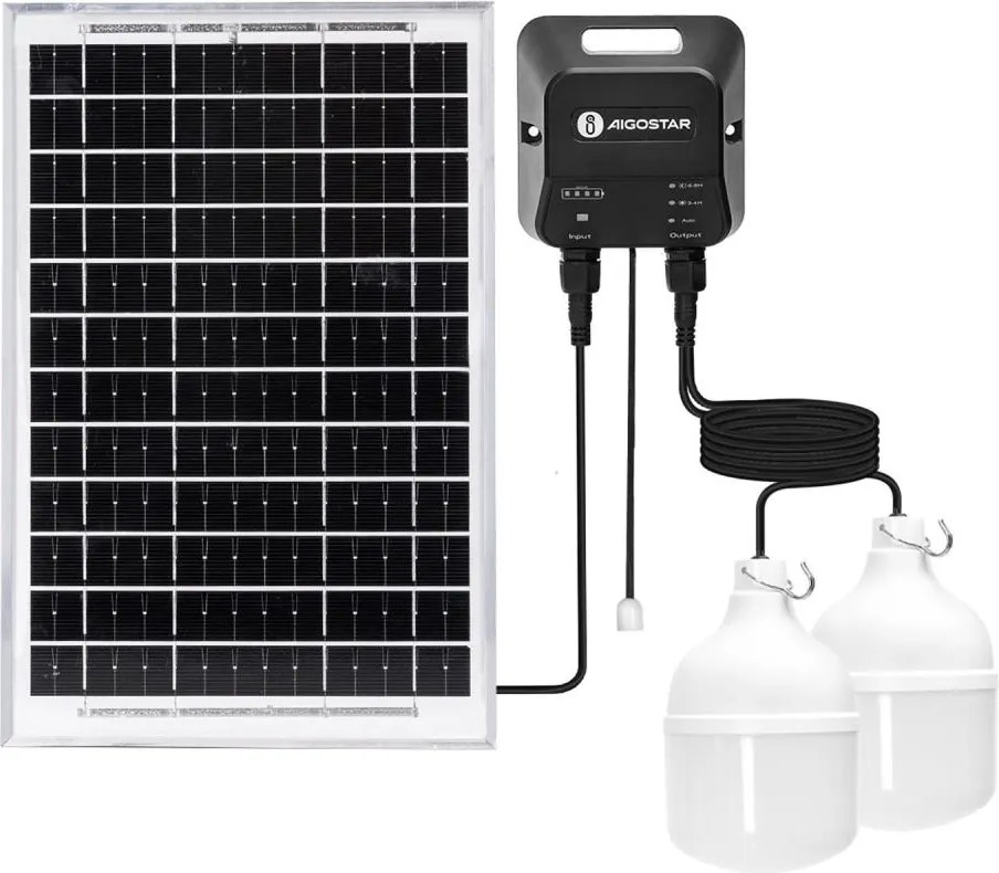 Aigostar - Lustră solară LED 2xLED/35W/12V 6000 mAh 6500K Ø 10 cm