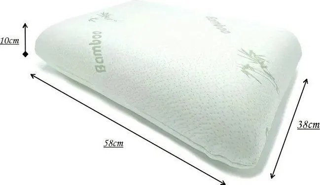 Pernă anatomică cu umplutură de spumă cu memorie 58x38 cm – JAHU collections