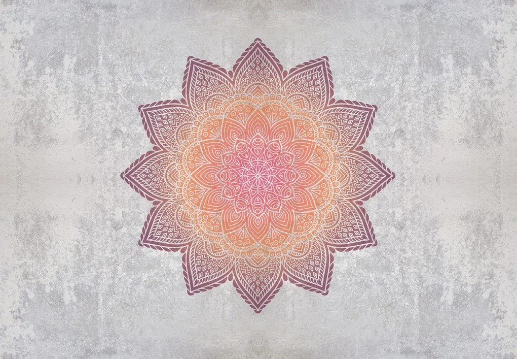 Fototapet - Mandala cu motiv de beton (147x102 cm)